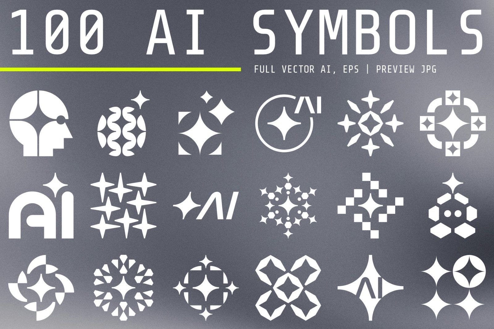100 Artificial Intelligence Symbols — image 1