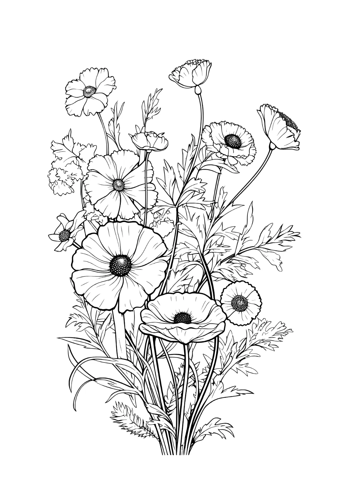 Flowers Coloring Book for Adults — image 2