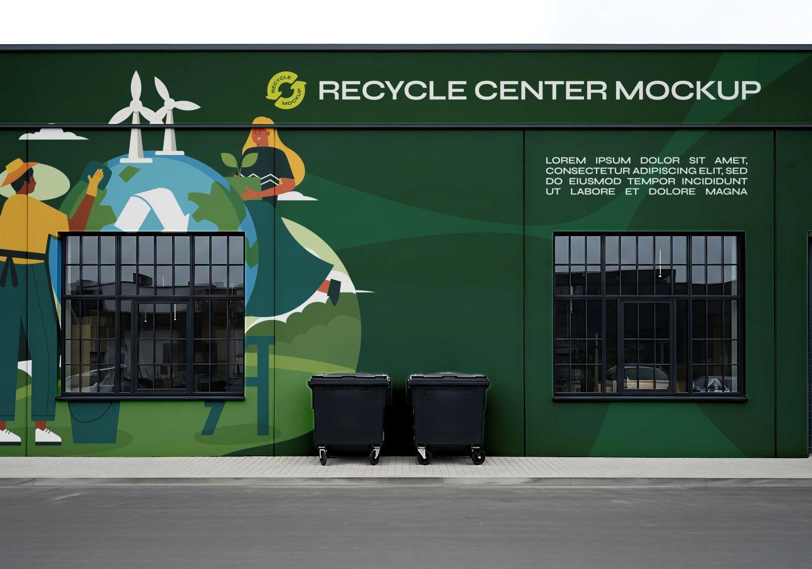 Premium Environmental Branding 15 PSD Mockups for Waste & Recycling Services