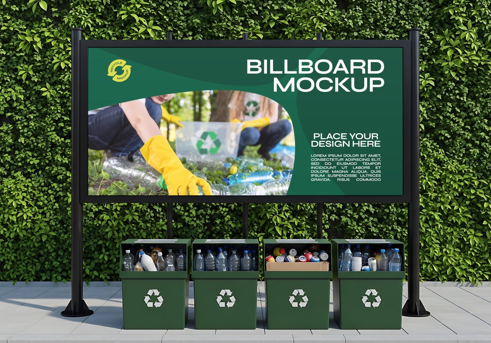 Premium Environmental Branding 15 PSD Mockups for Waste & Recycling Services