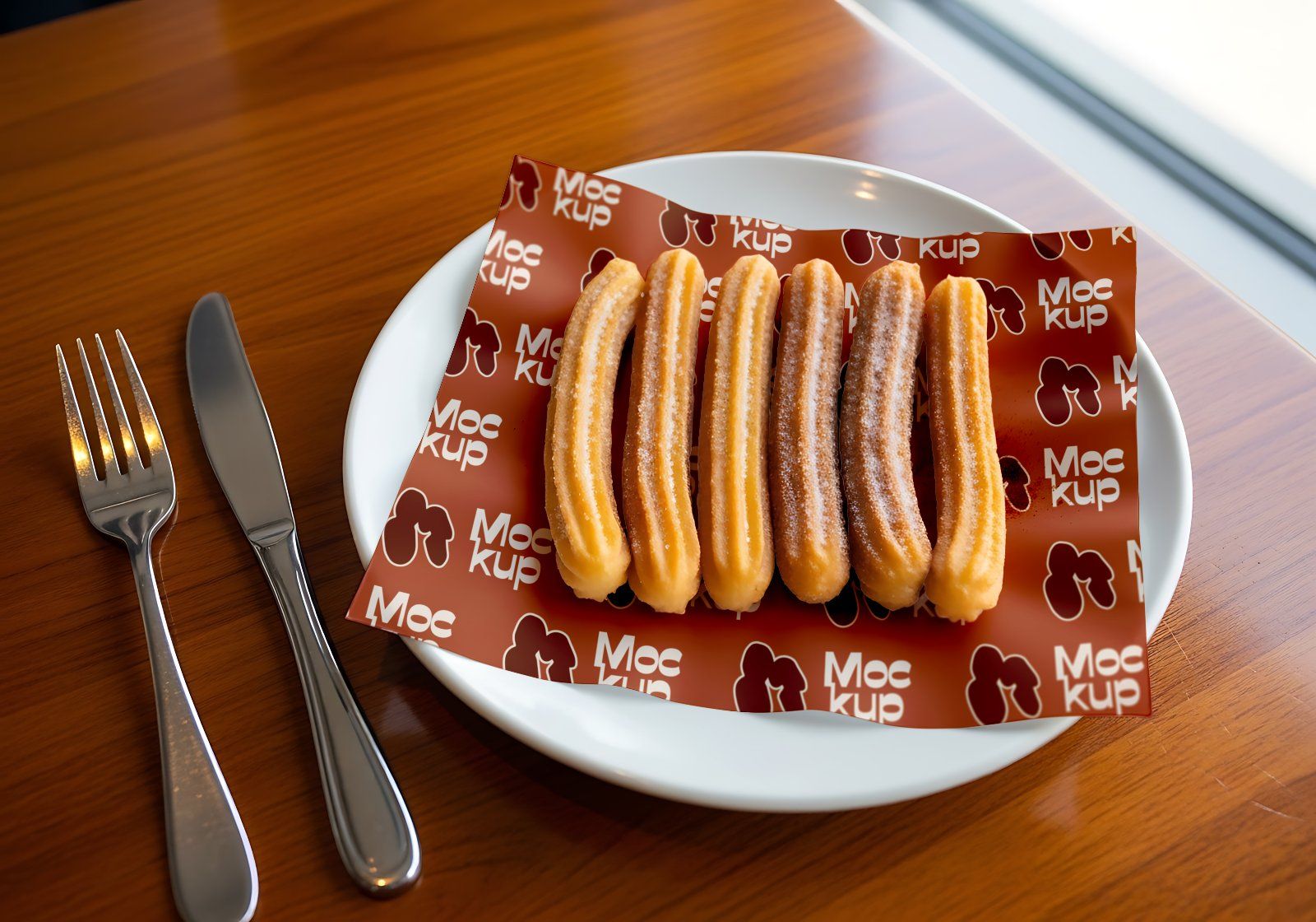 Premium Branding Brown Cafe Mockup