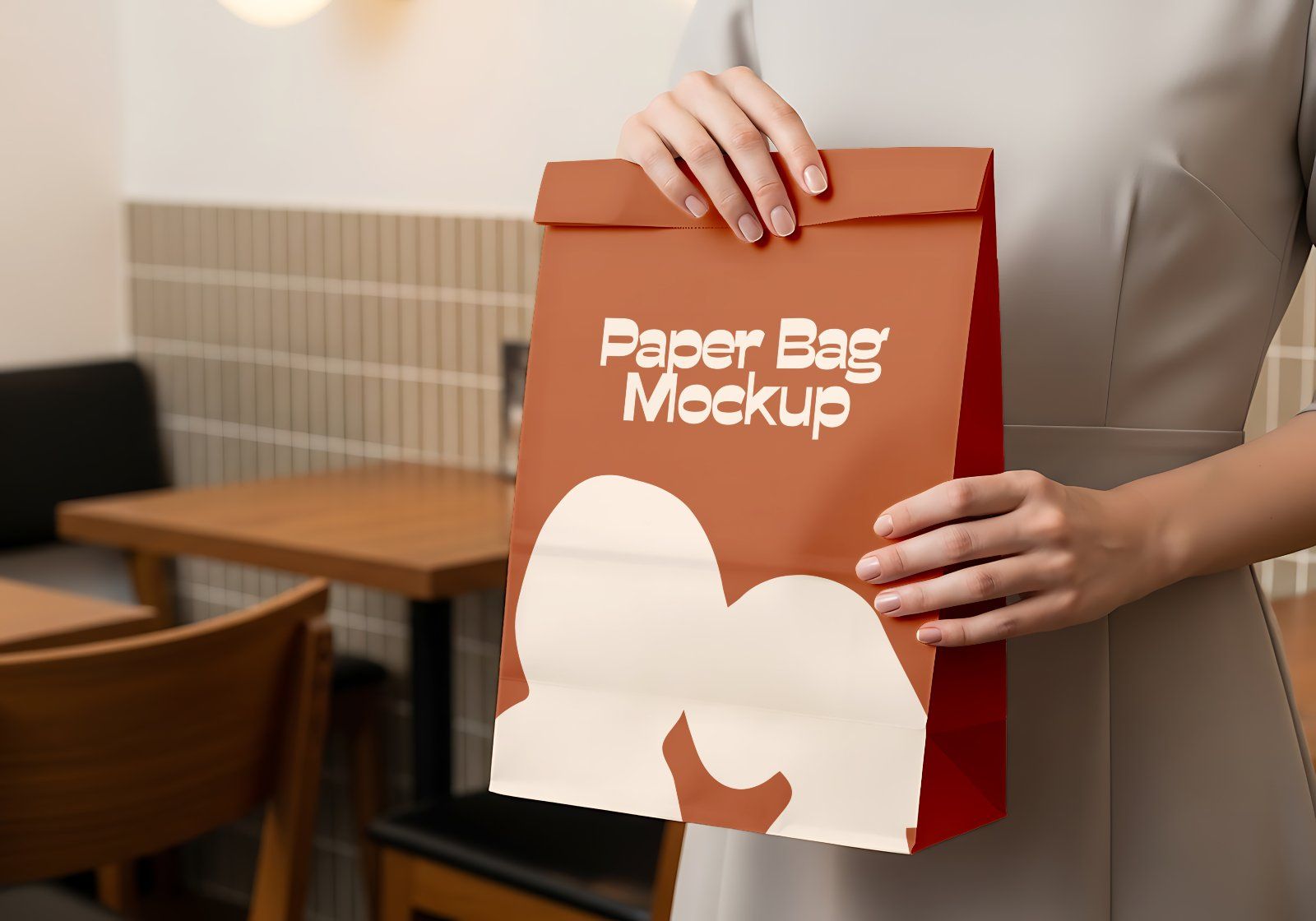 Premium Branding Brown Cafe Mockup