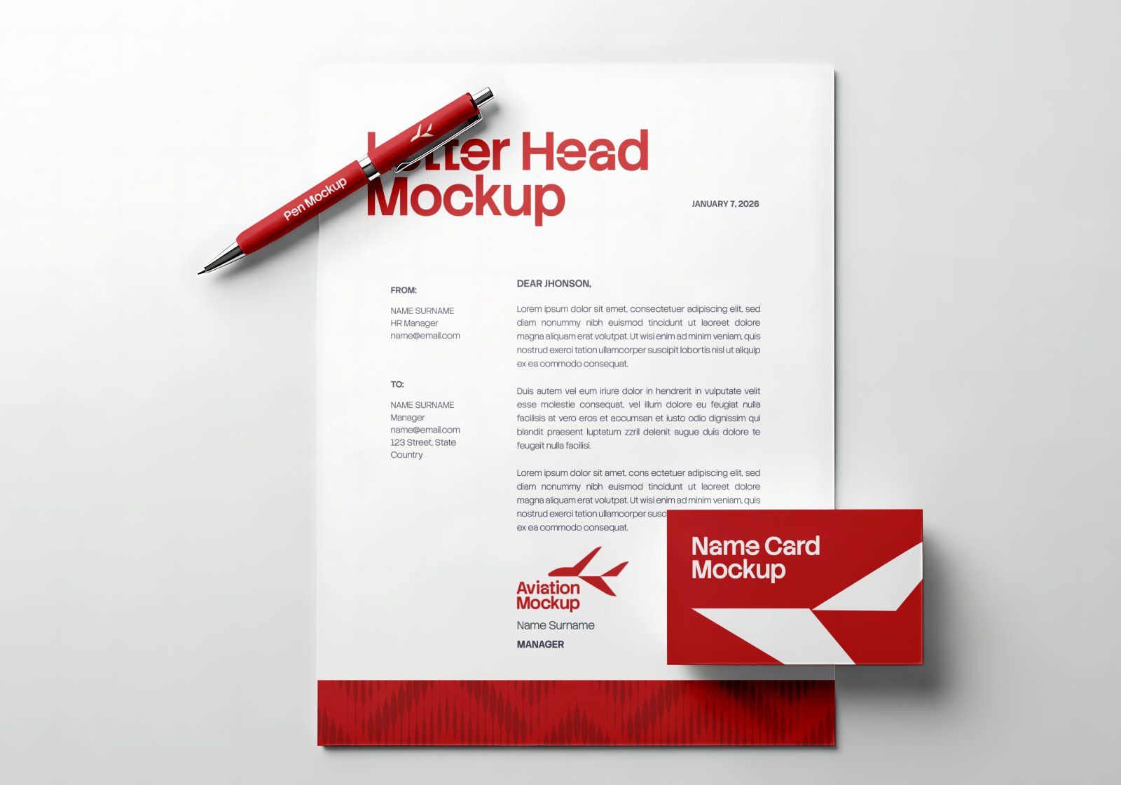 Premium Branding Aviation Mockup