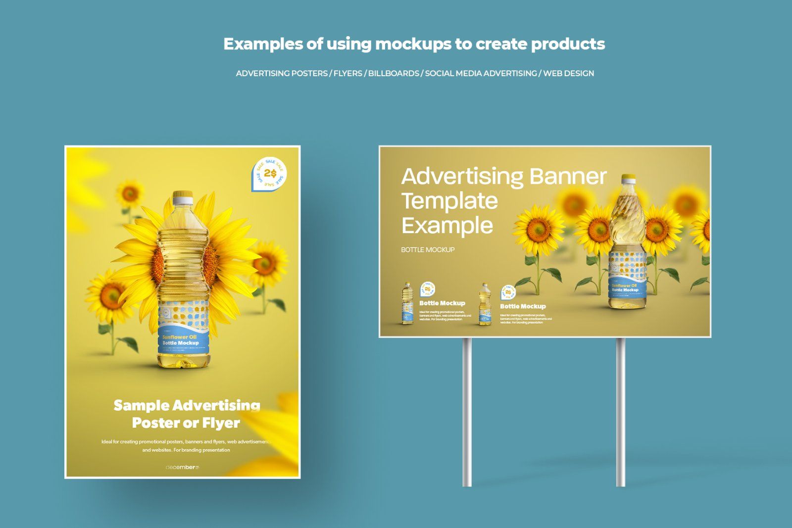 5 Mockups Plastic Sunflower Oil Bottles — image 10
