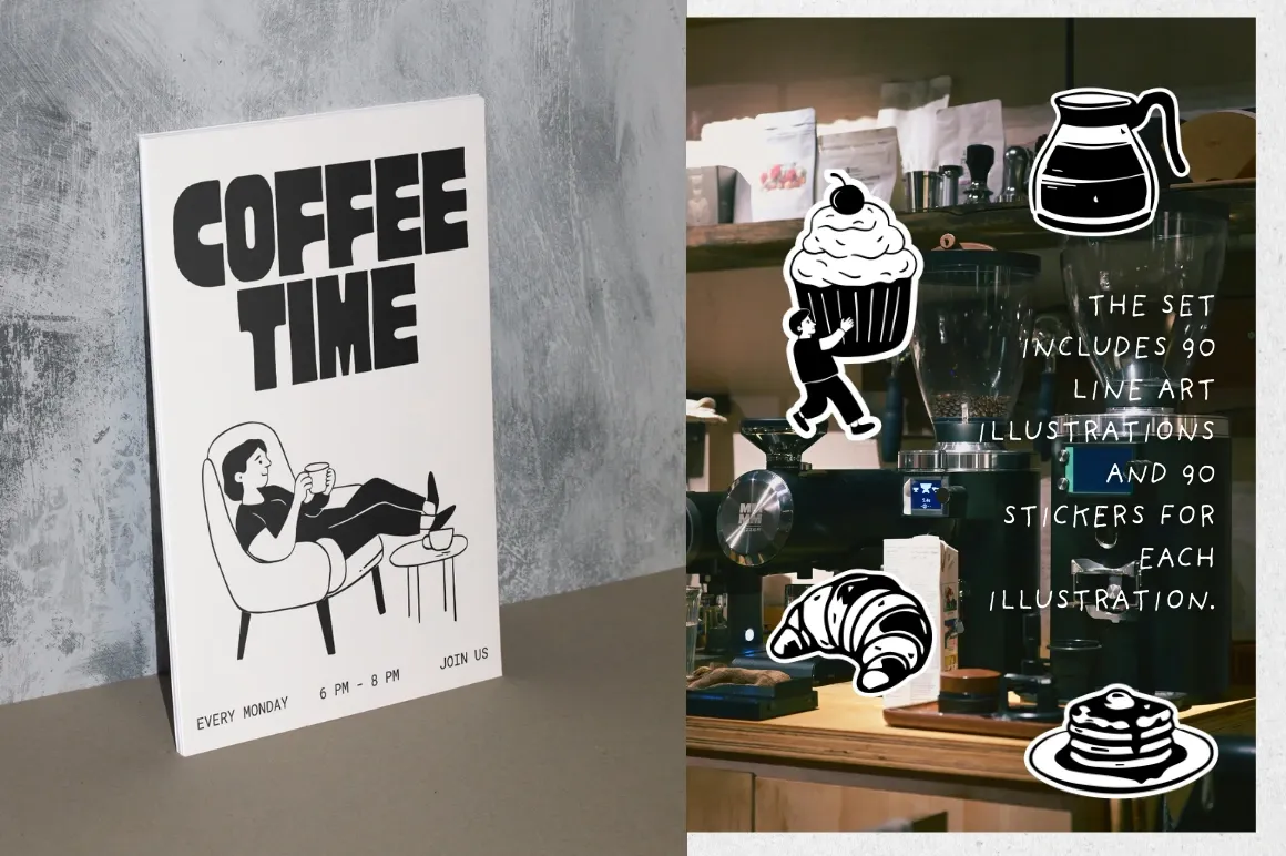 Cafe Vibes Hand Drawn Illustrations — image 11