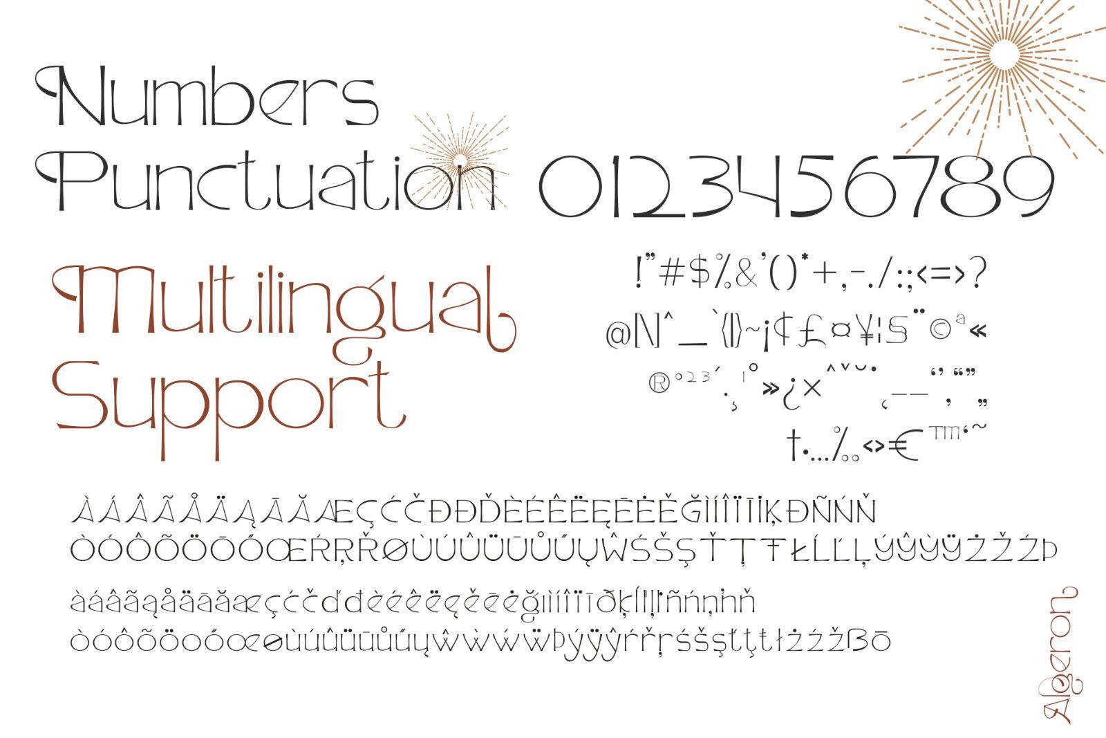Algeron | Aesthetic Font
