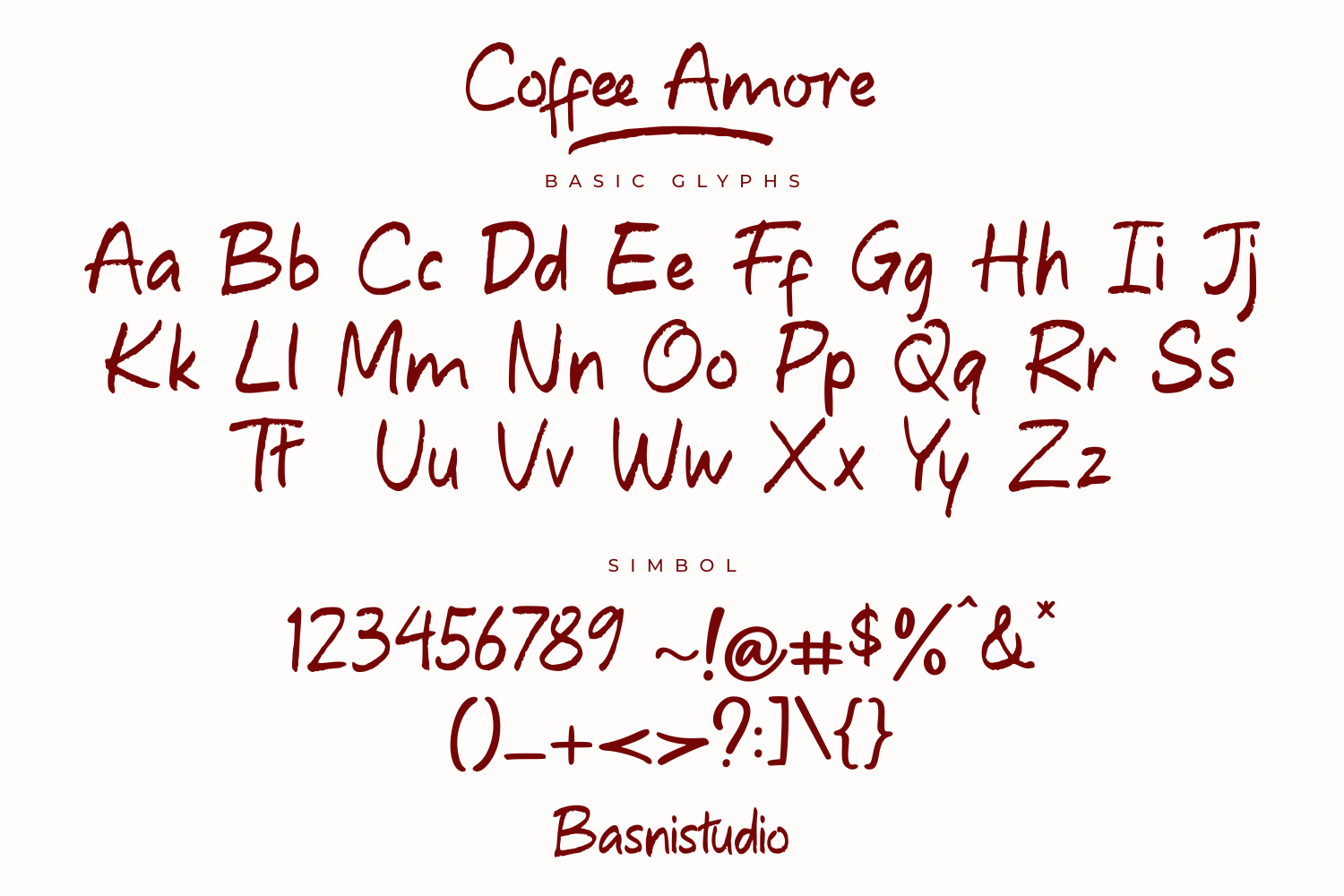 Coffee Amore Handwriting
