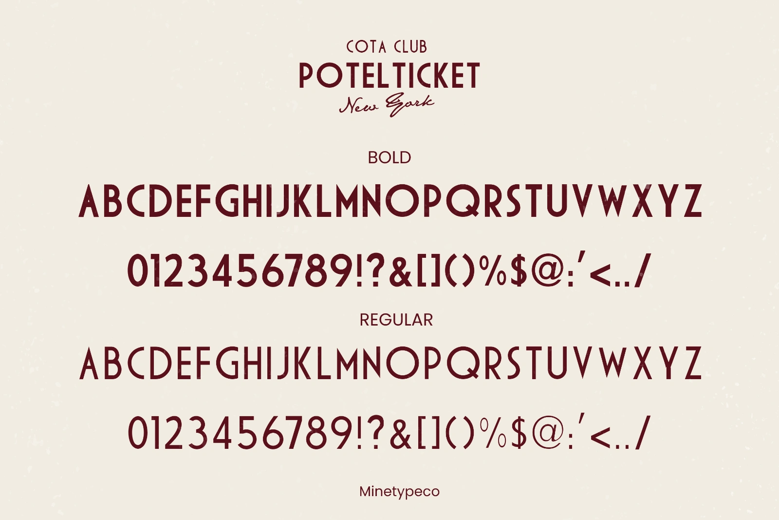 Cotaclub Potelticket Font Duo — image 11