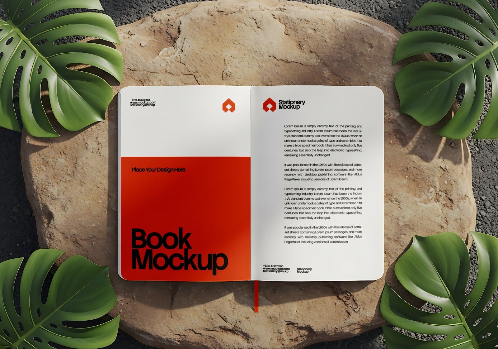 Nature Branding Kit Mockup Bundle – Stationery, Tote Bag, Book & Phone Screen PSD Mockups