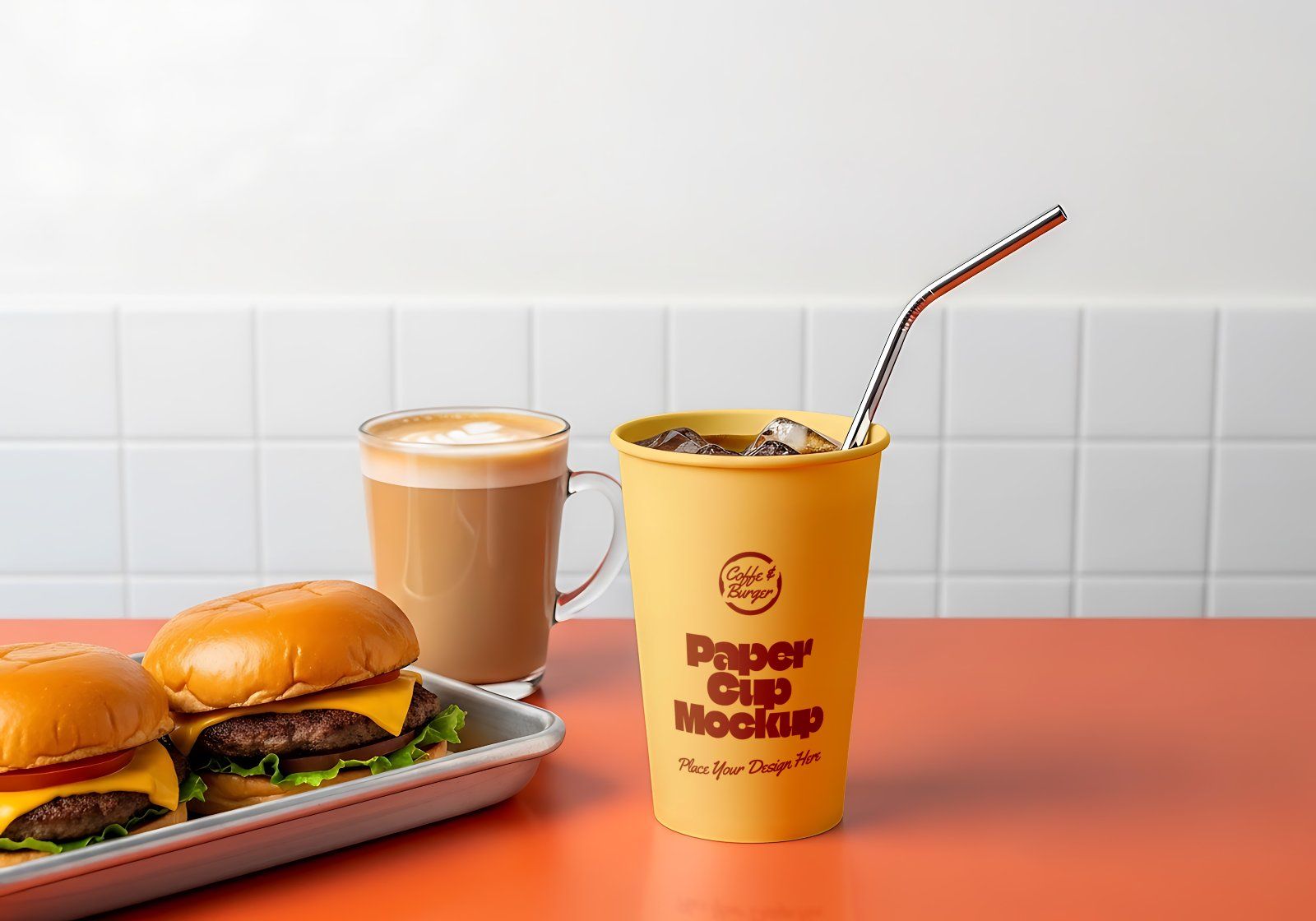 Coffee Shop & Fast Food Mockup Bundle – Restaurant Branding PSD Collection