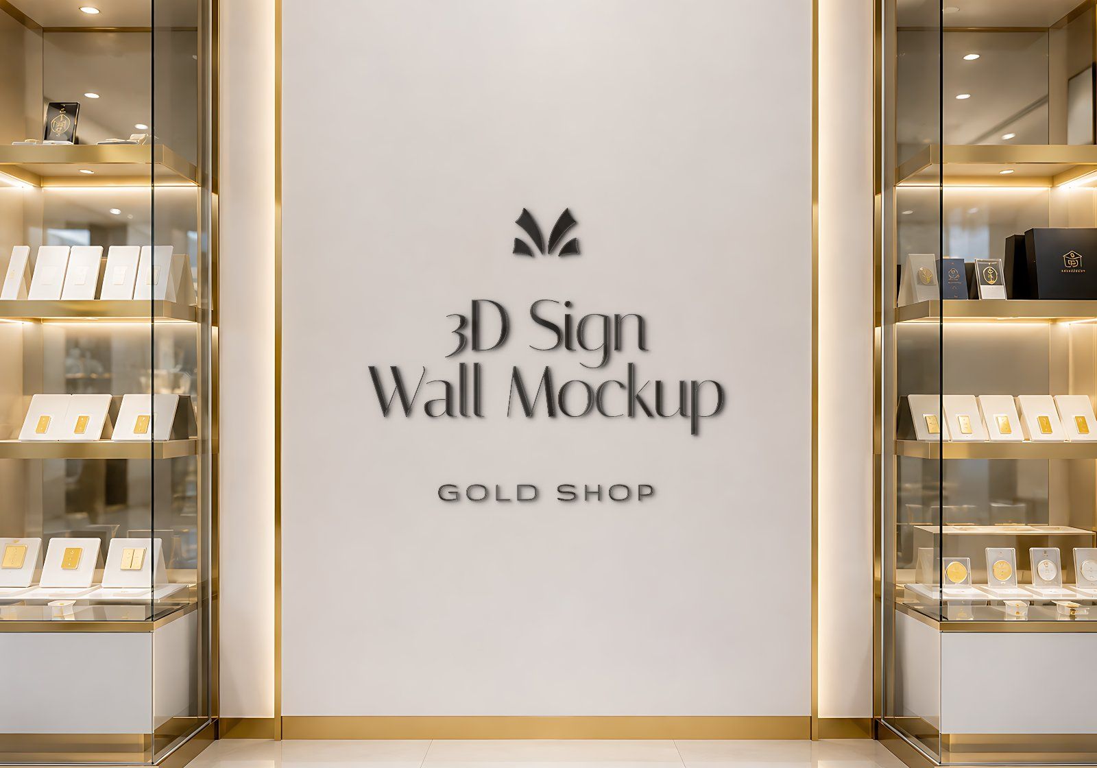 Premium Branding Gold Jewelry Store Mockup — image 8