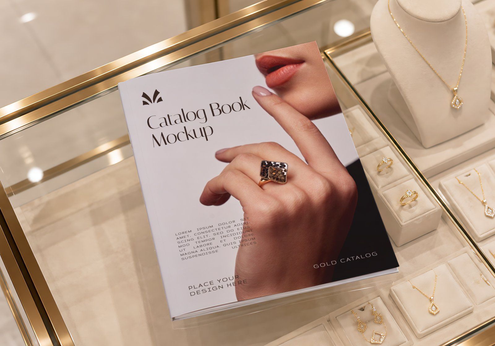 Premium Branding Gold Jewelry Store Mockup — image 12