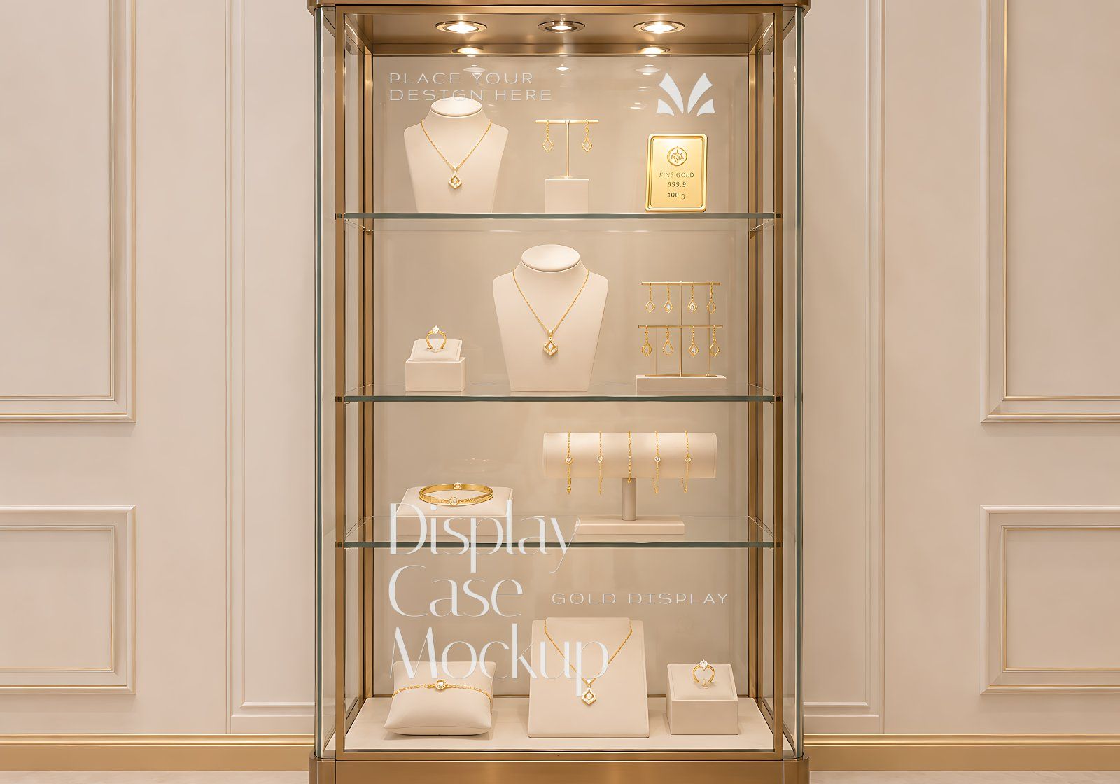 Premium Branding Gold Jewelry Store Mockup — image 14
