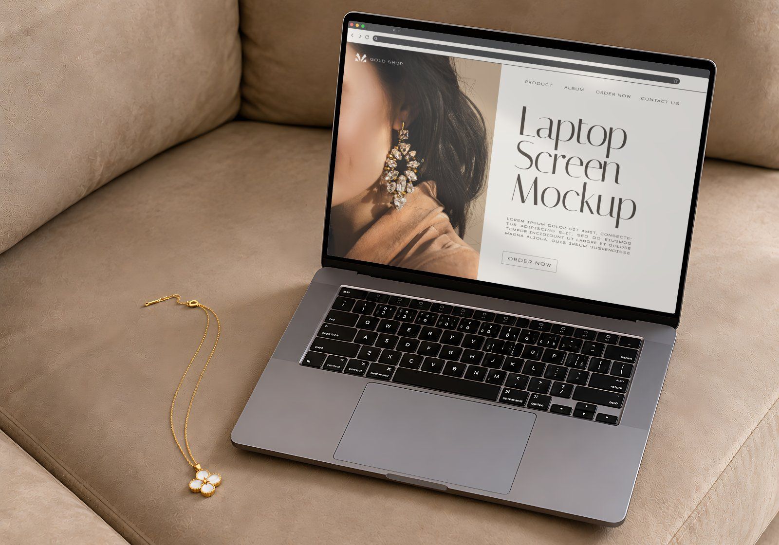 Premium Branding Gold Jewelry Store Mockup — image 16