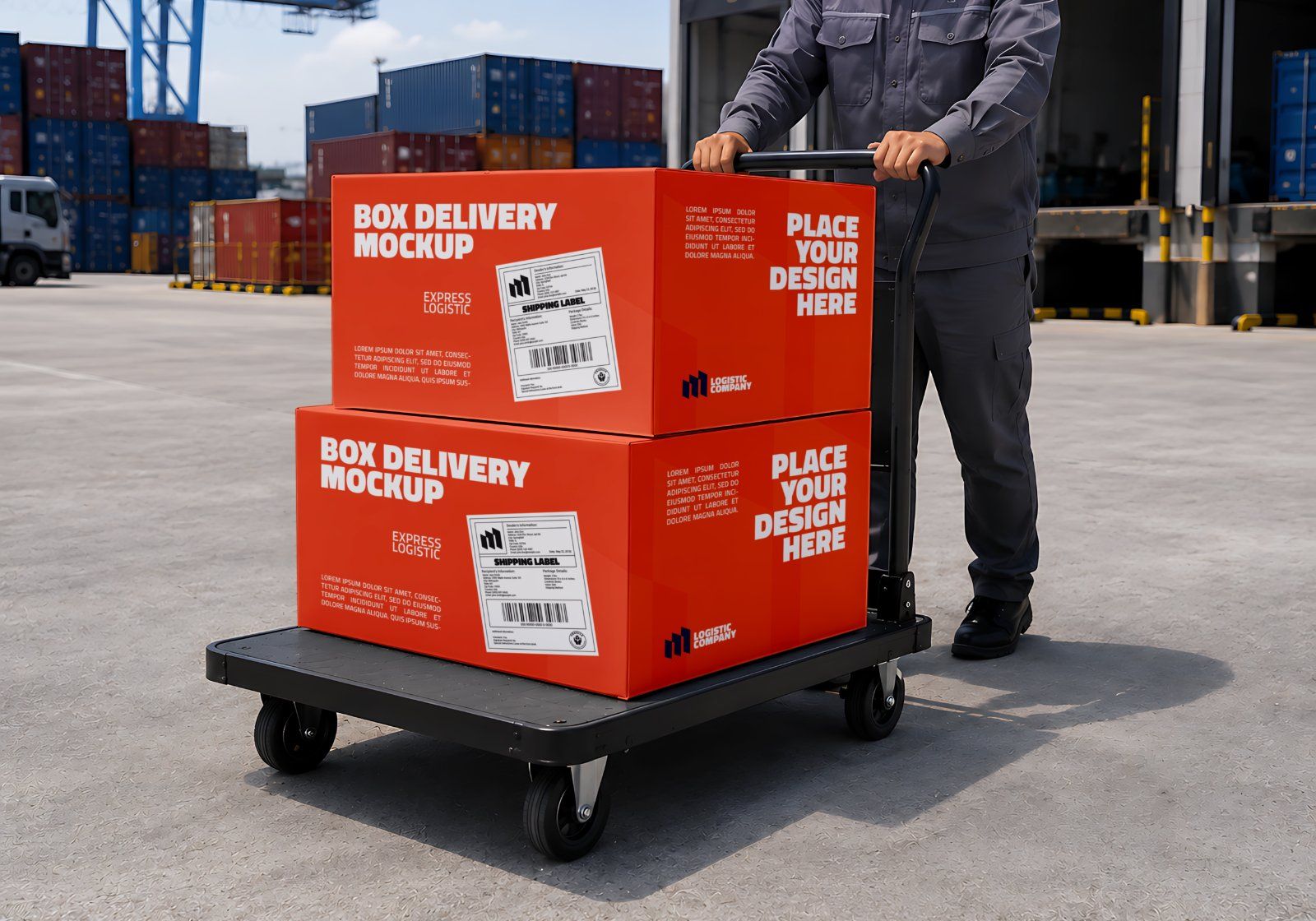 Logistic Company Branding Mockup Bundle - 15 PSD Templates  Global Logistics & Delivery Brand Identi — image 16