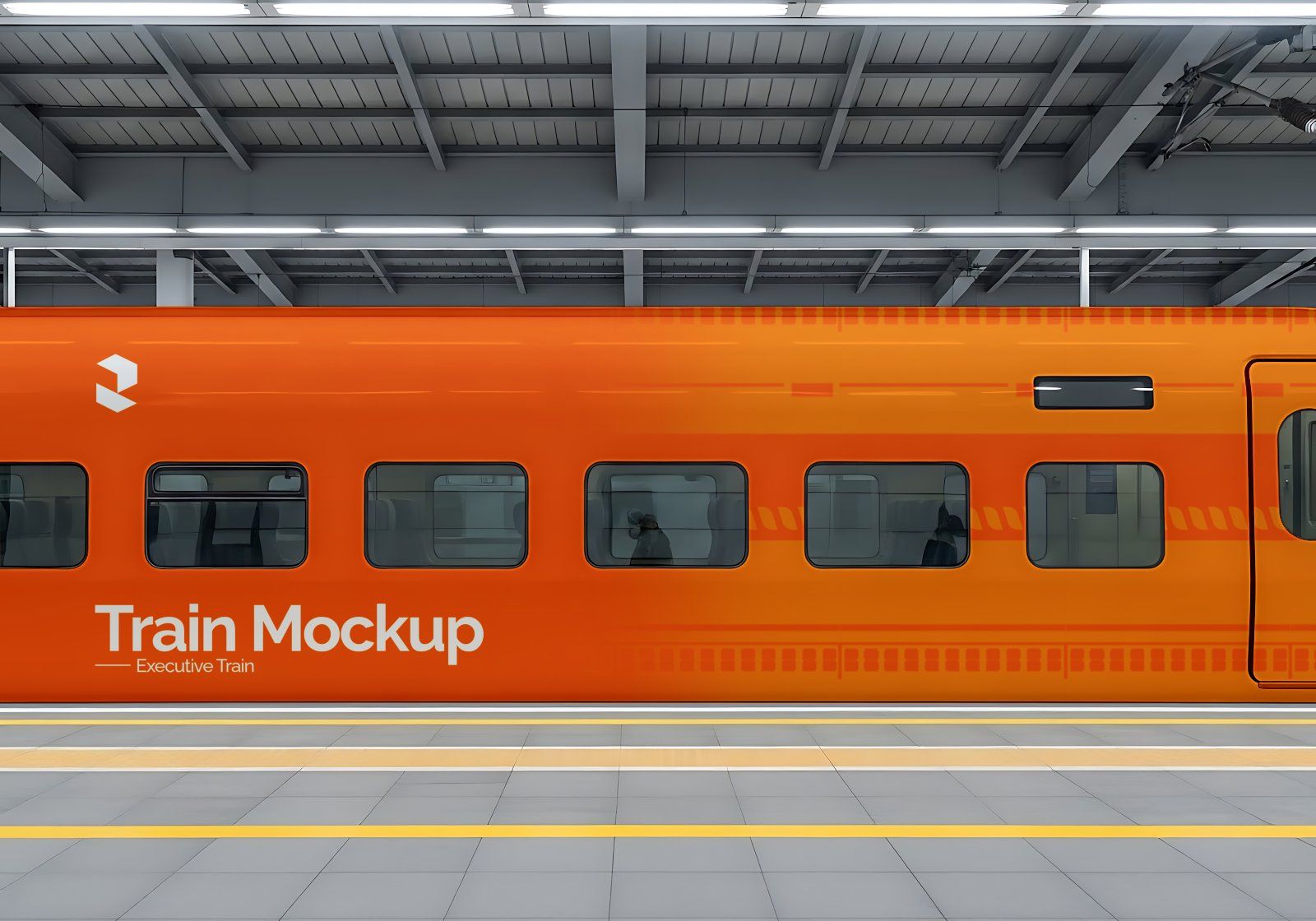 Premium Branding Electric Train Mockup