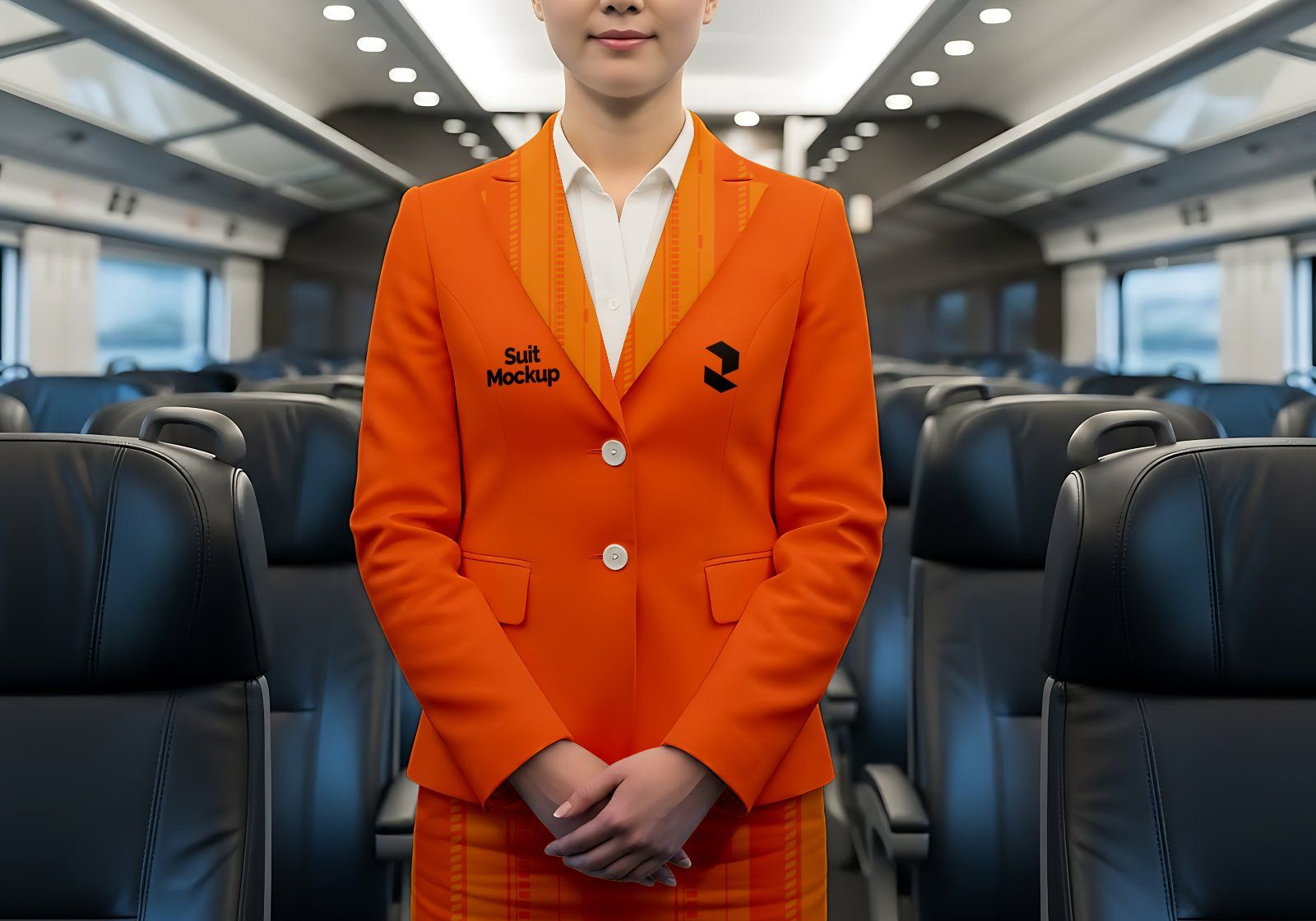 Premium Branding Electric Train Mockup