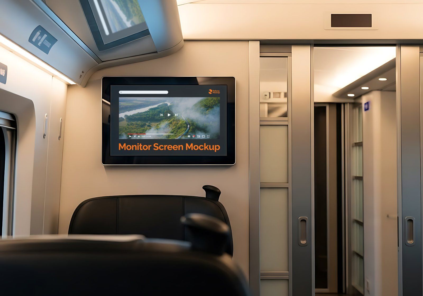 Premium Branding Electric Train Mockup