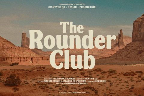 Rounder Club - Retro Bold Typeface
