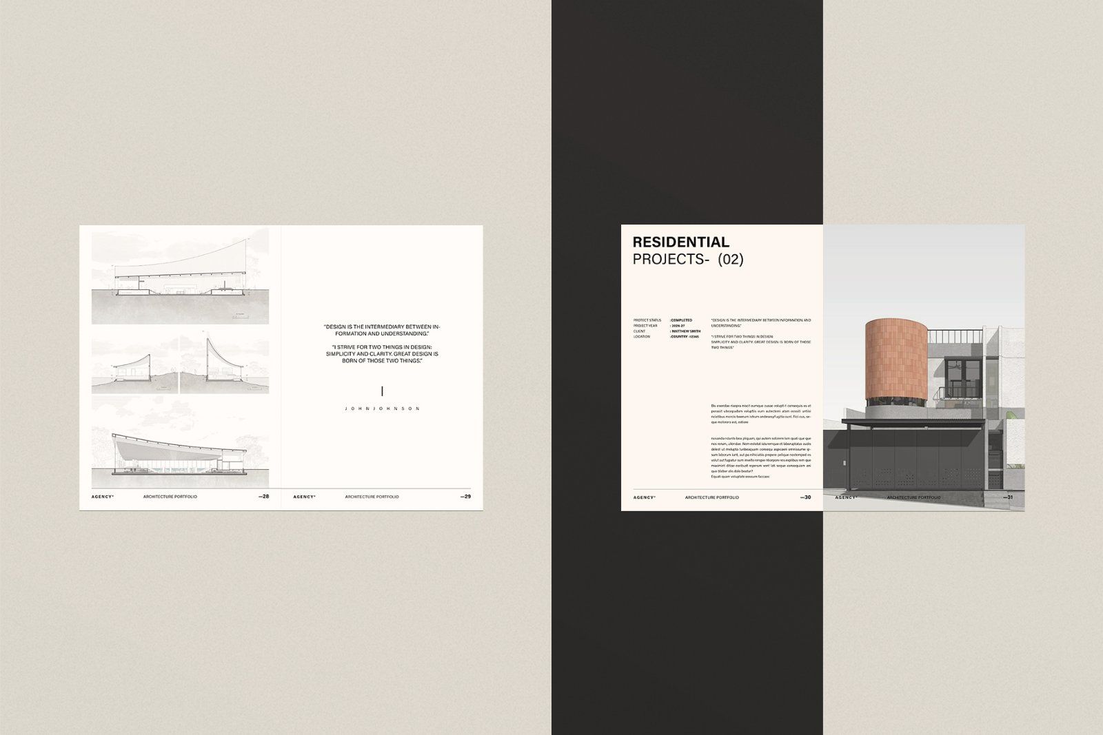 Architecture Sketch Design Portfolio Template