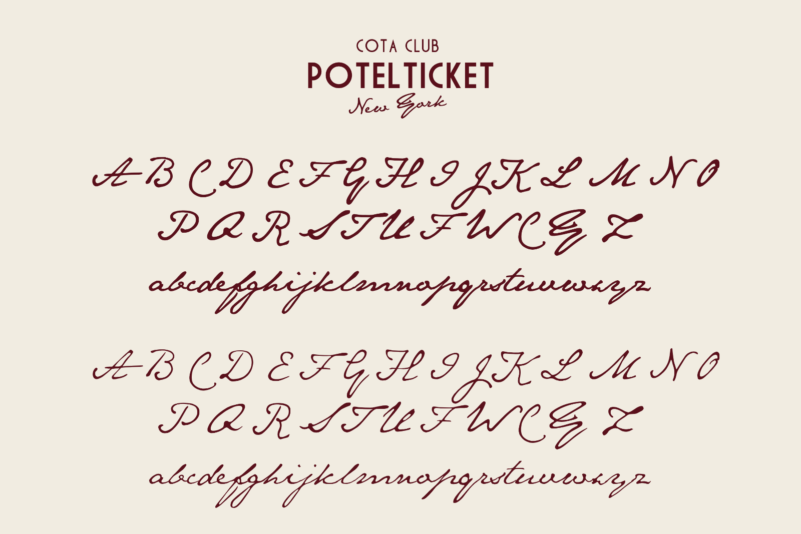 Cotaclub Potelticket Font Duo