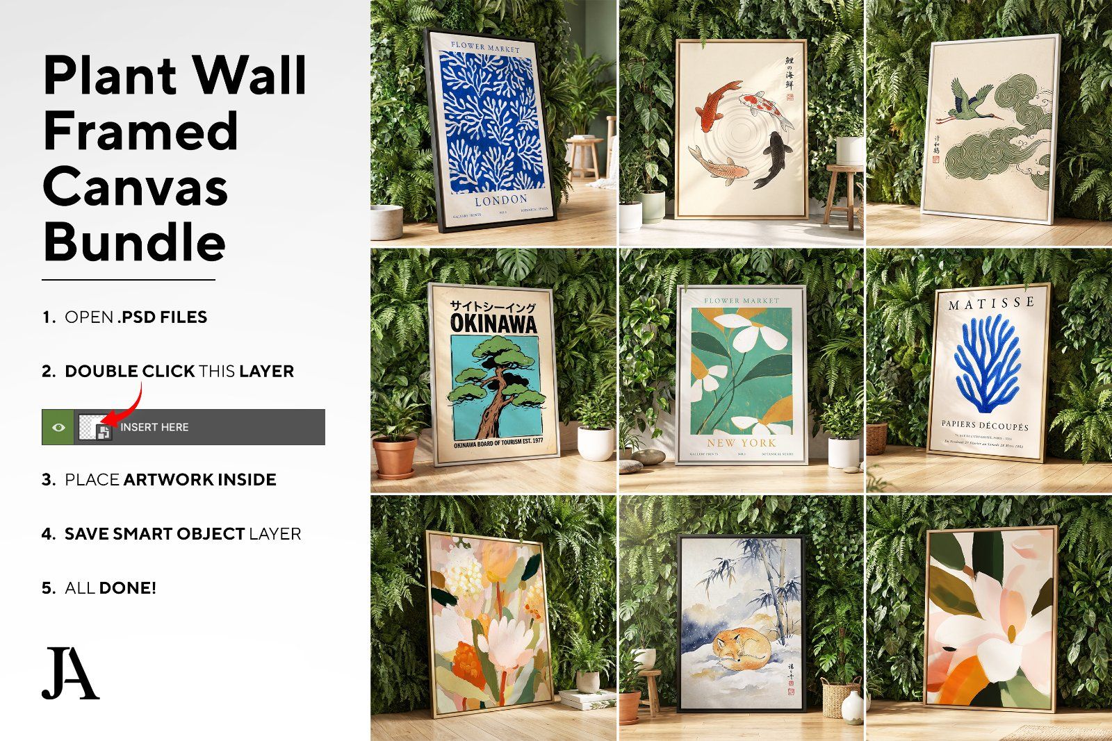 Bundle - Planted Wall Framed Canvas