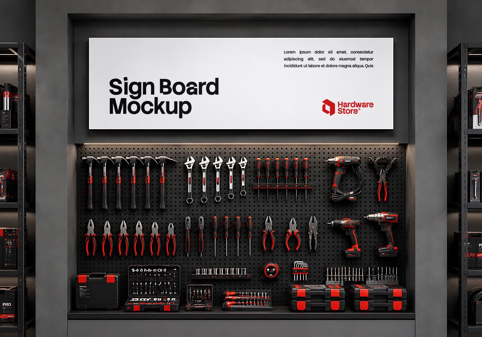 Premium Branding Hardware Store Mockup