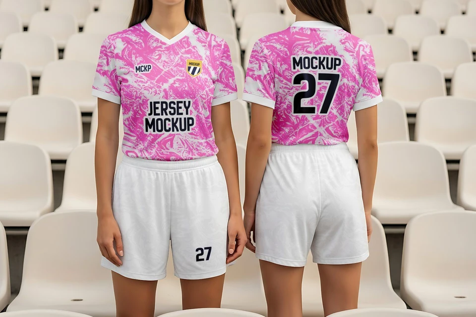 Women Soccer Jersey Mockup