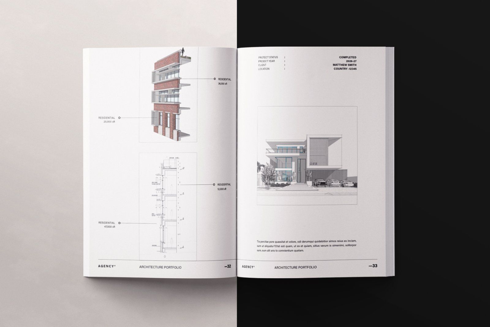 Architecture Sketch Design Portfolio Template
