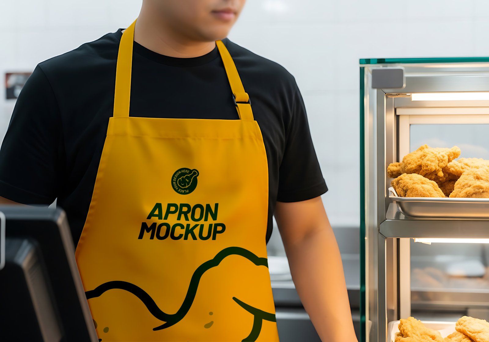 Premium Branding Fried Chicken Restaurant Mockup