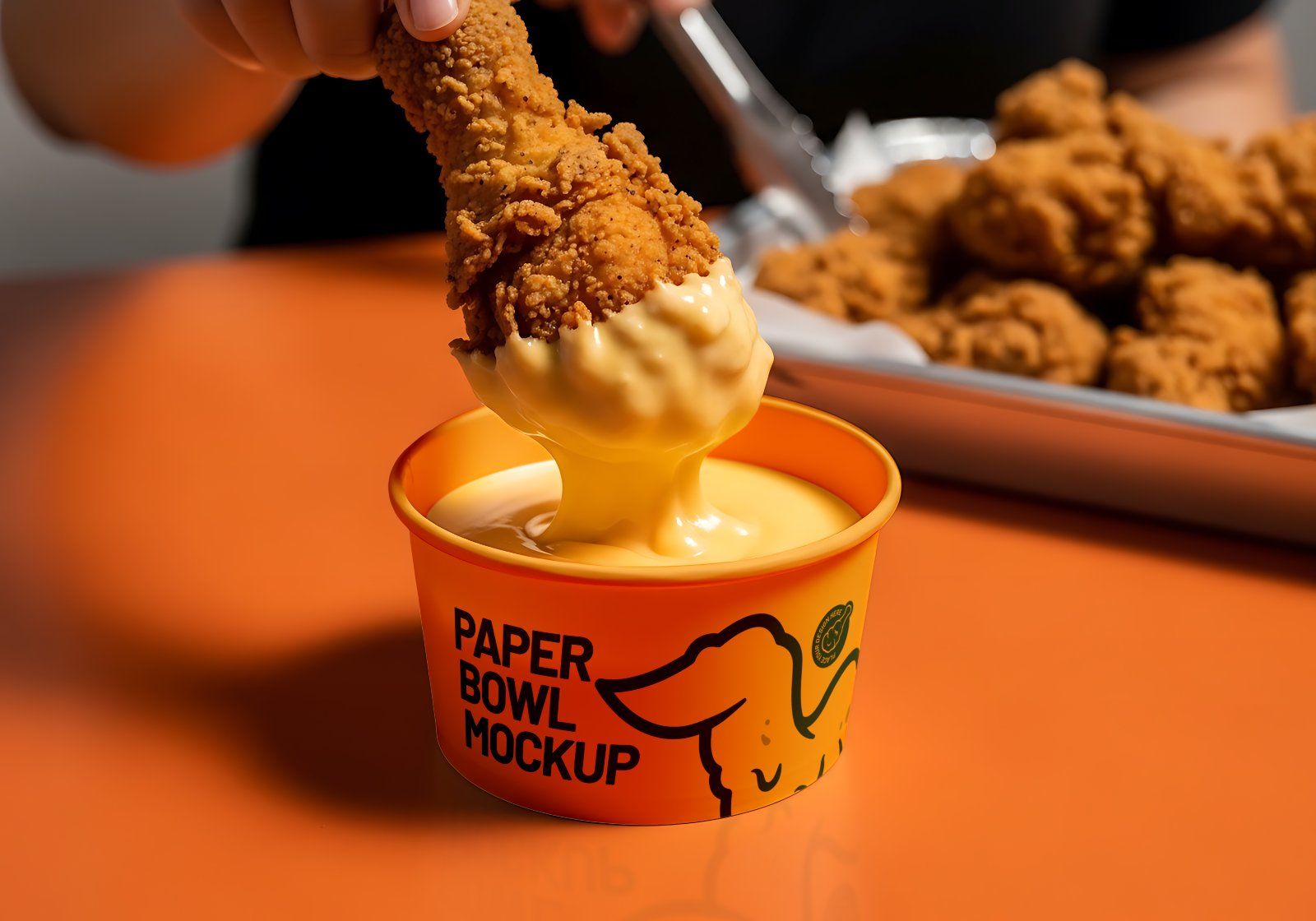 Premium Branding Fried Chicken Restaurant Mockup