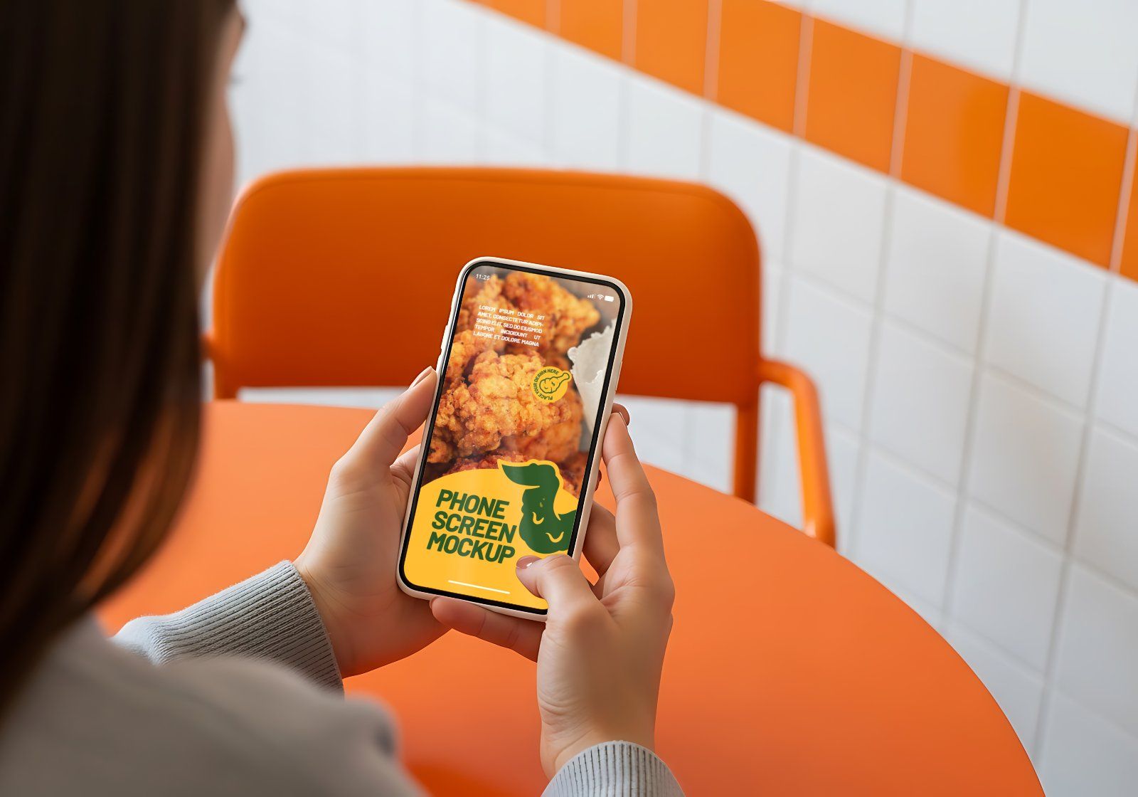 Premium Branding Fried Chicken Restaurant Mockup