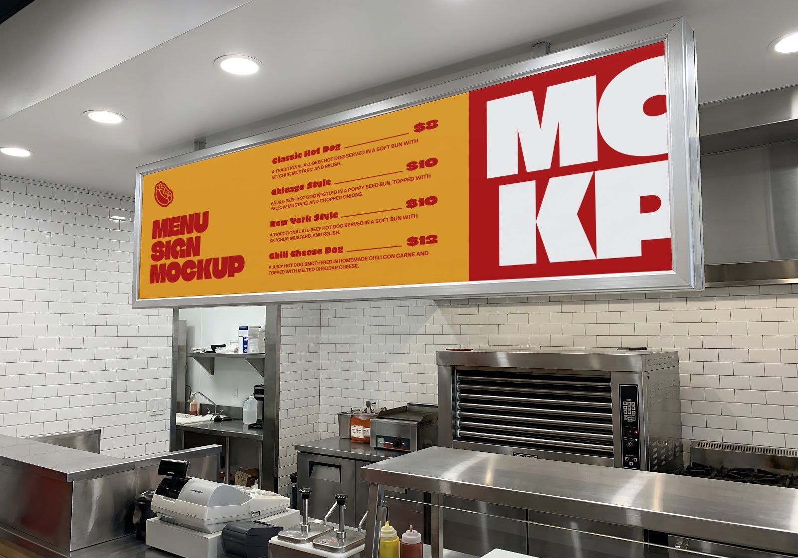Premium Branding Hotdog Mockup