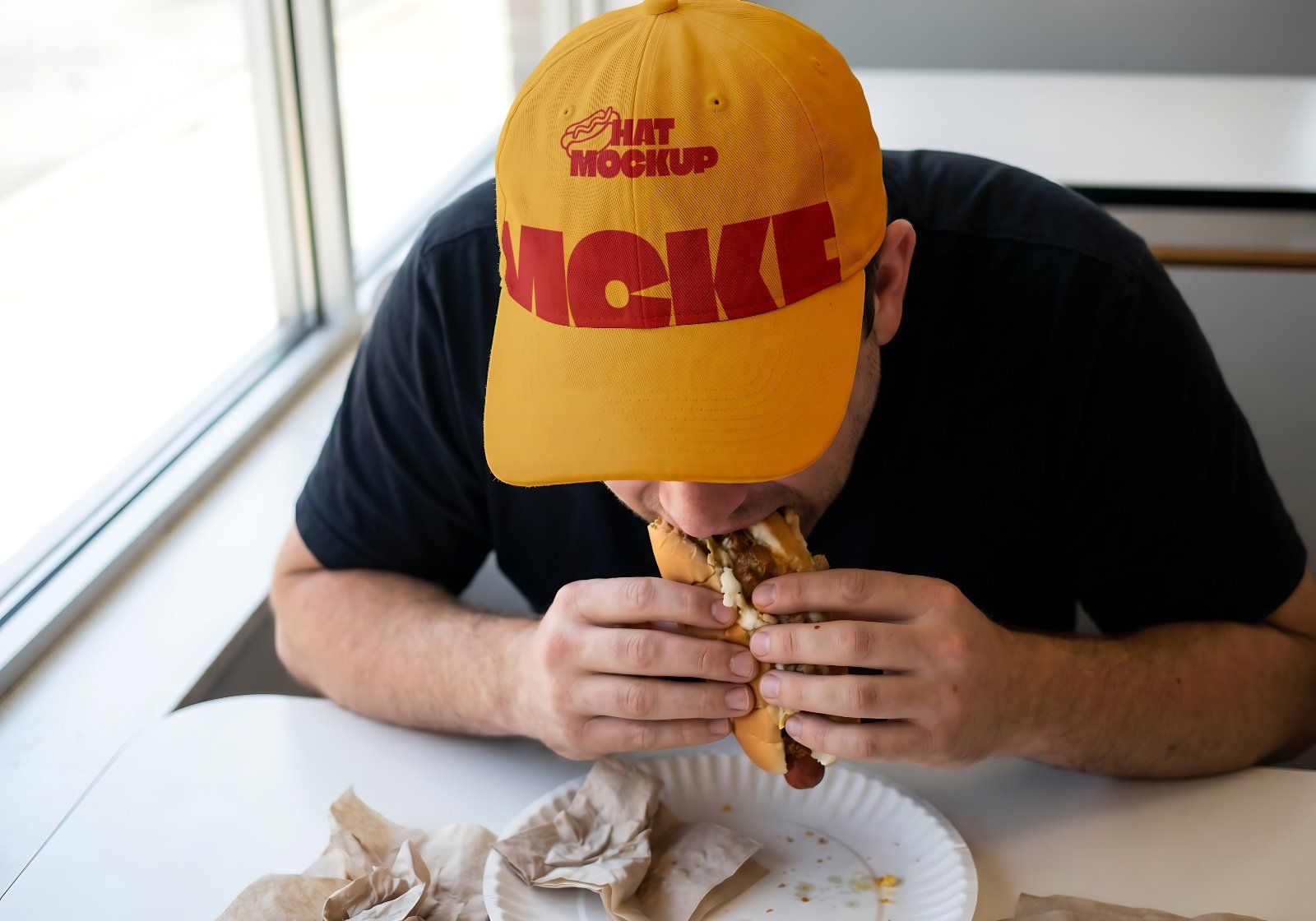 Premium Branding Hotdog Mockup