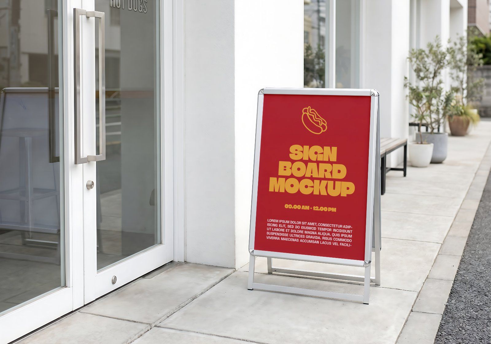 Premium Branding Hotdog Mockup