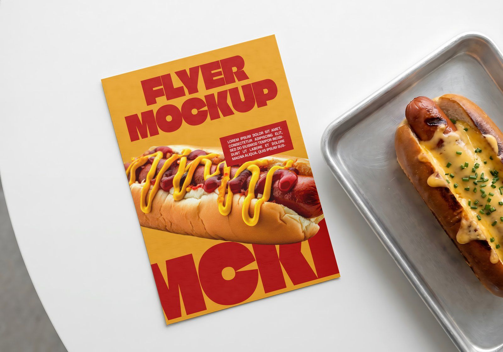 Premium Branding Hotdog Mockup