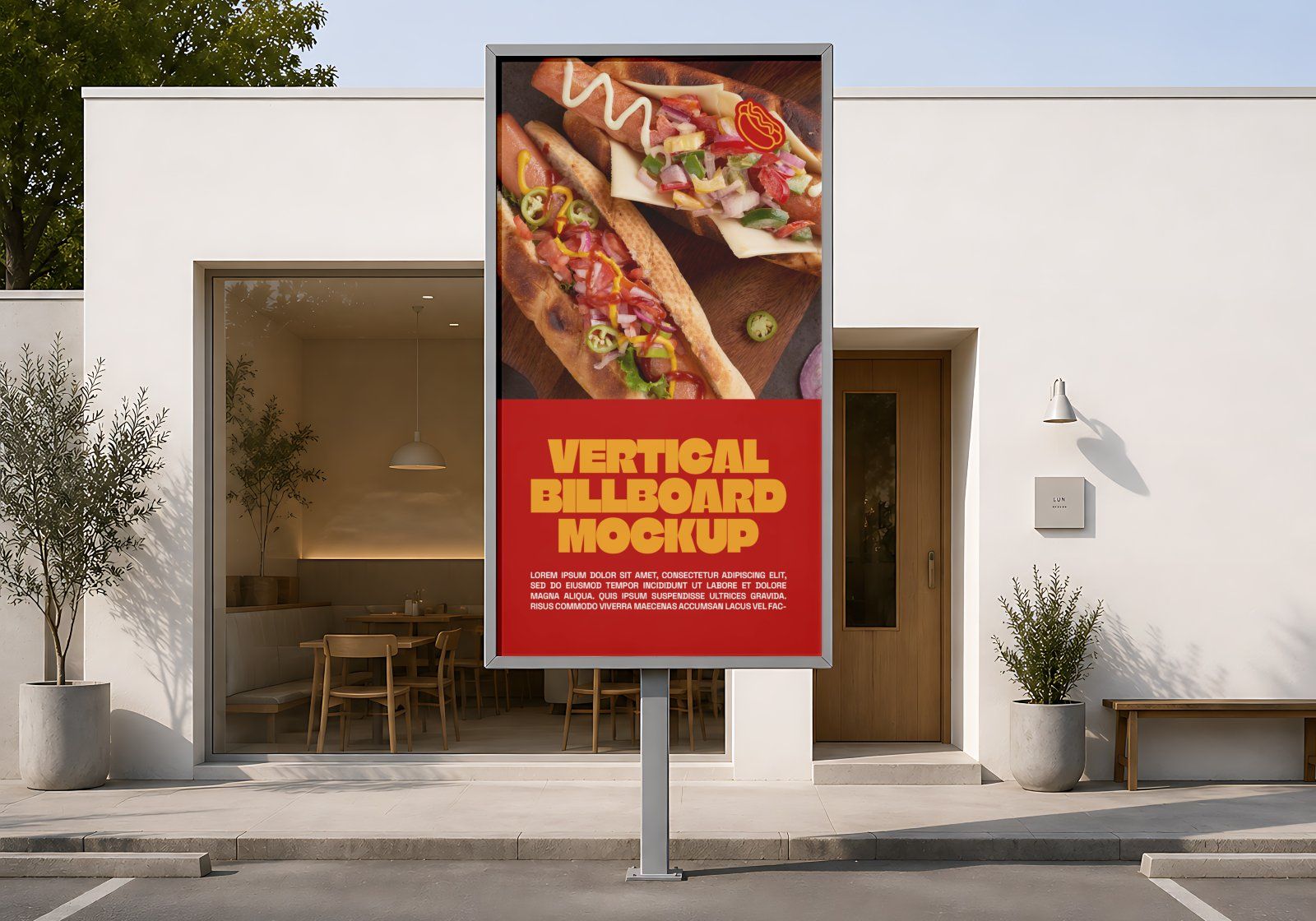 Premium Branding Hotdog Mockup