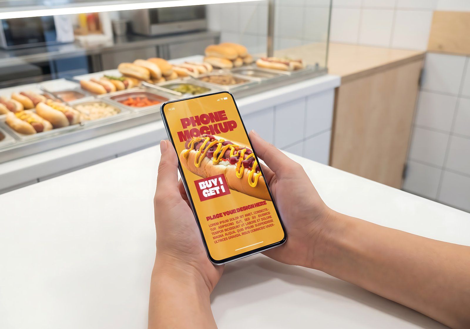 Premium Branding Hotdog Mockup