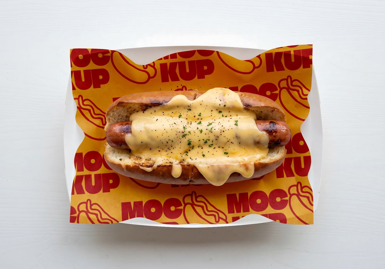 Premium Branding Hotdog Mockup