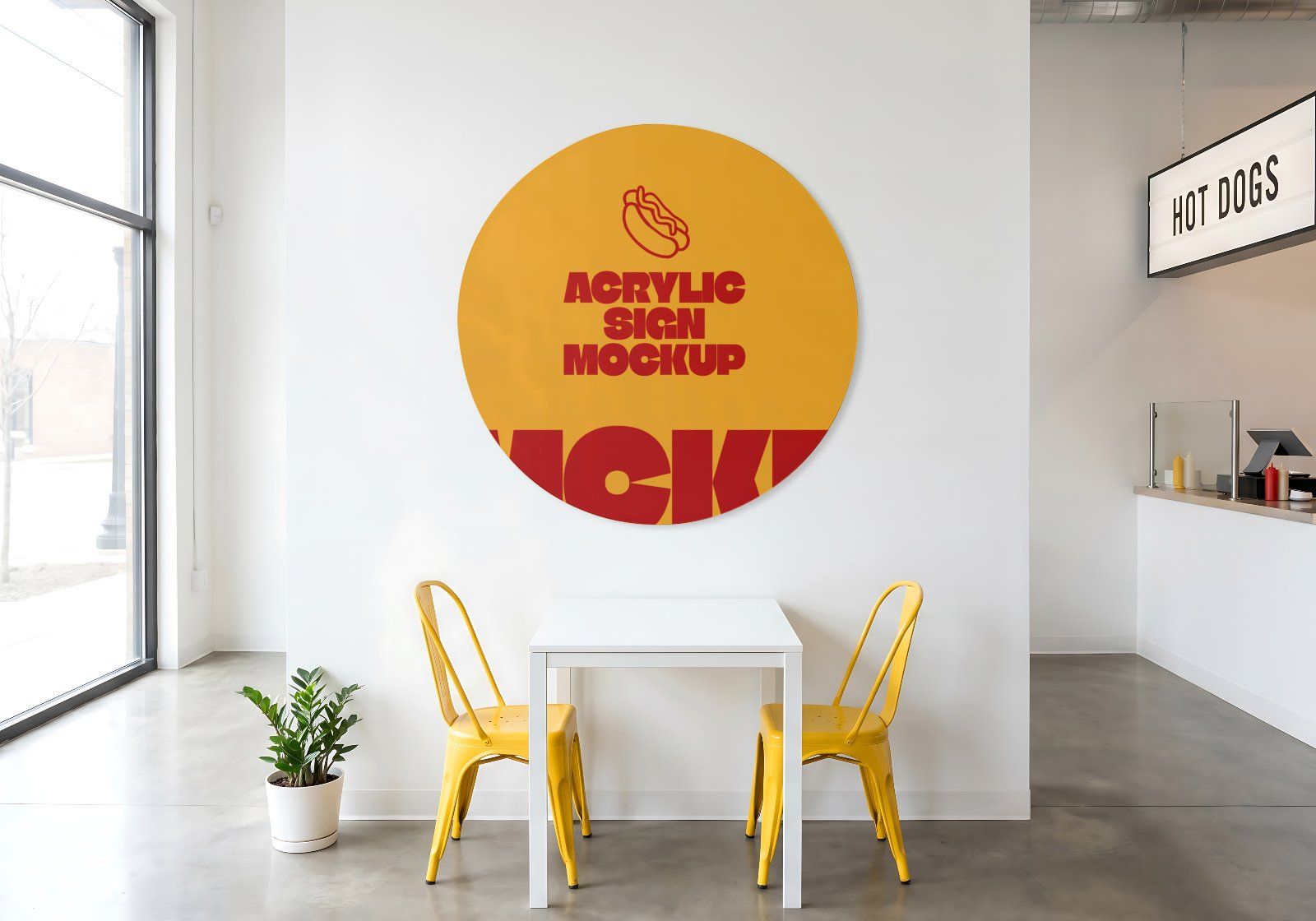 Premium Branding Hotdog Mockup
