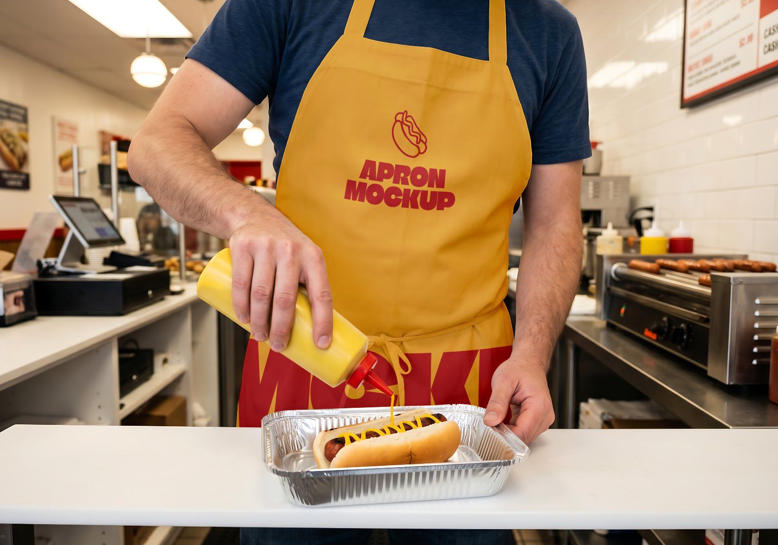 Premium Branding Hotdog Mockup