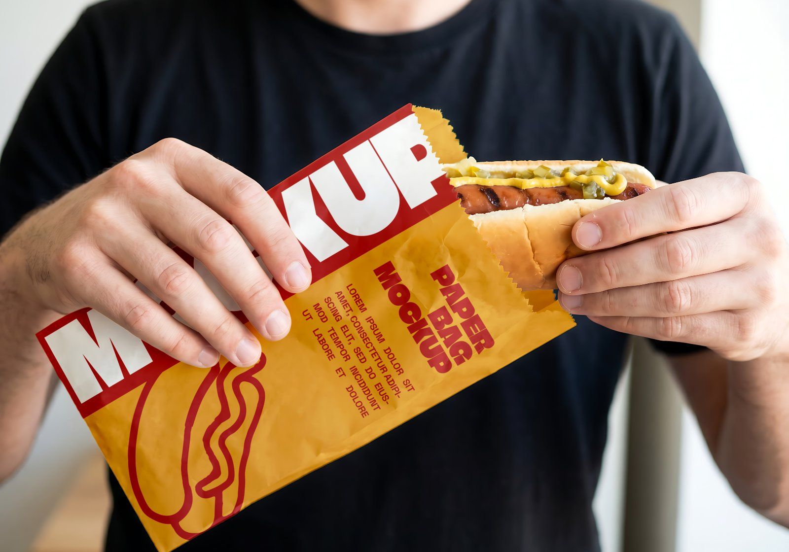 Premium Branding Hotdog Mockup