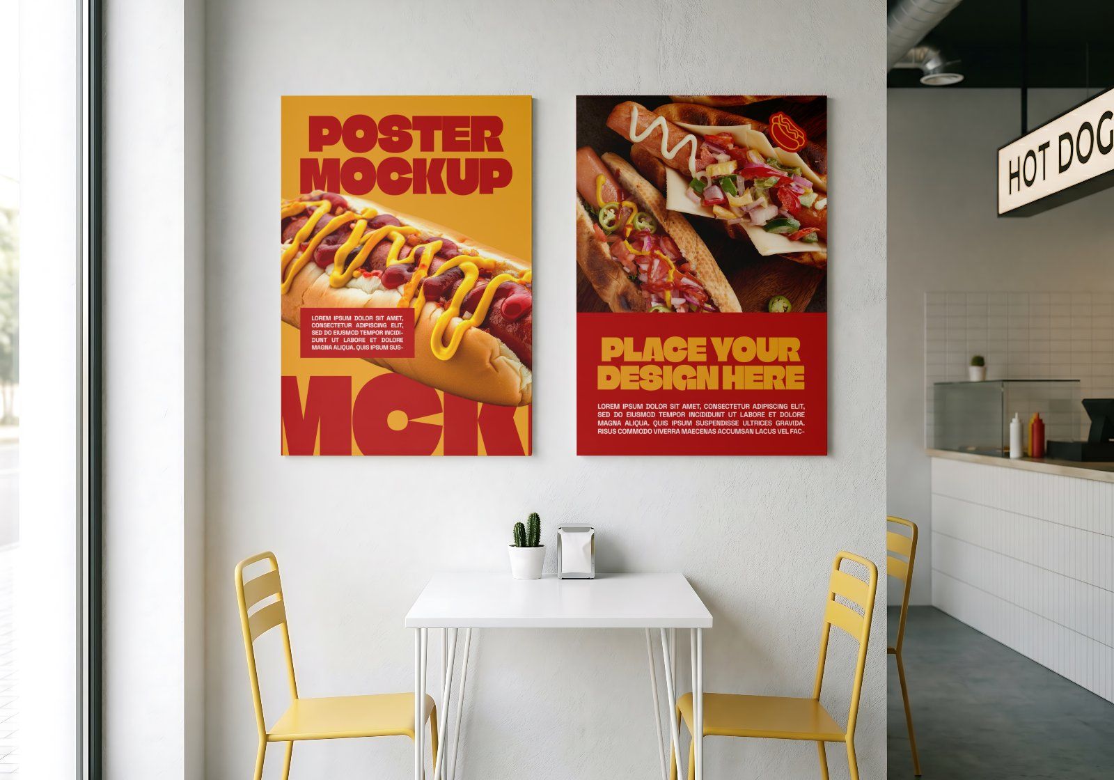 Premium Branding Hotdog Mockup