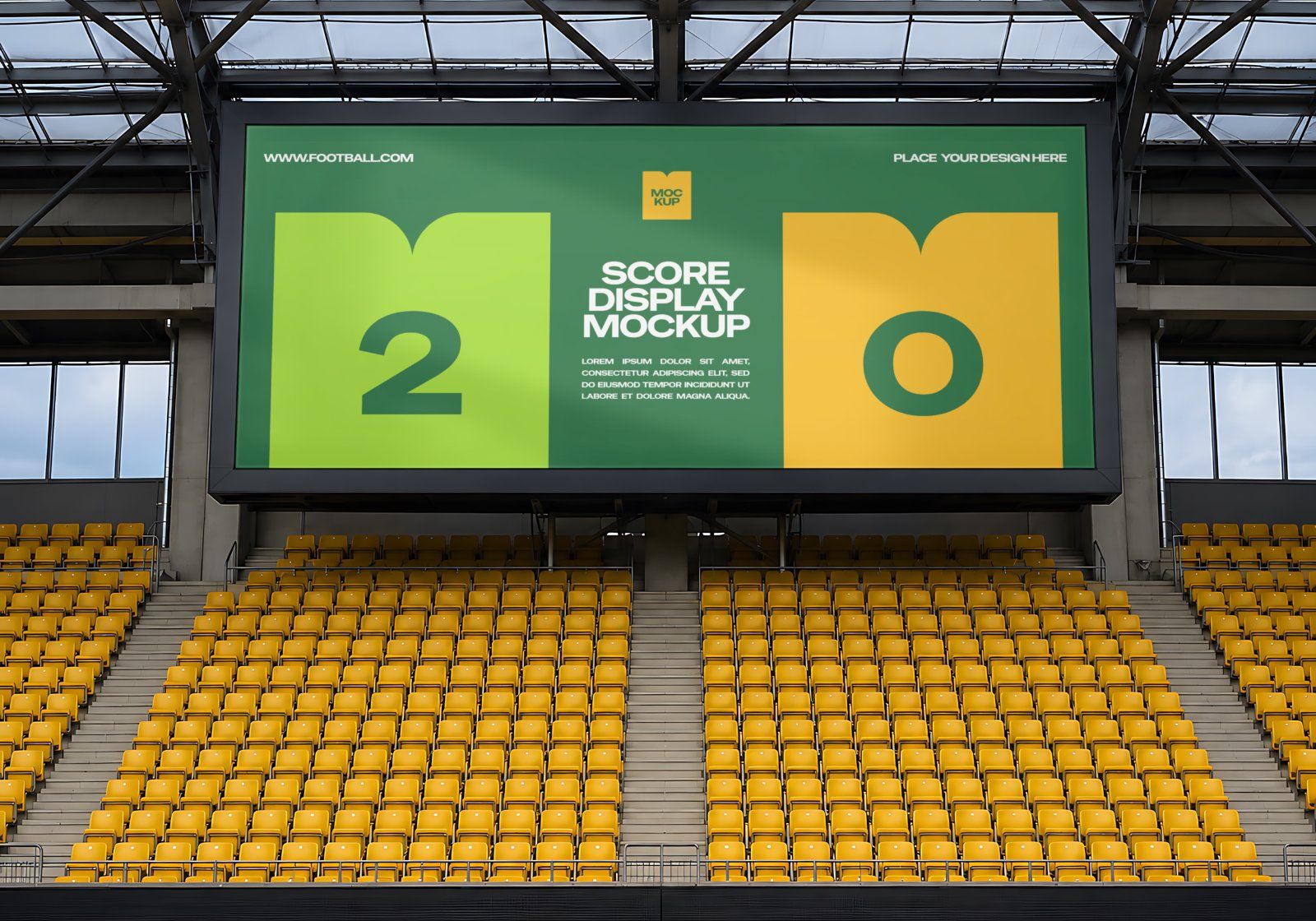Premium Football Competition Mockup Bundle – 15 Stadium PSD Scenes for Soccer Kits, Fan Merchandise
