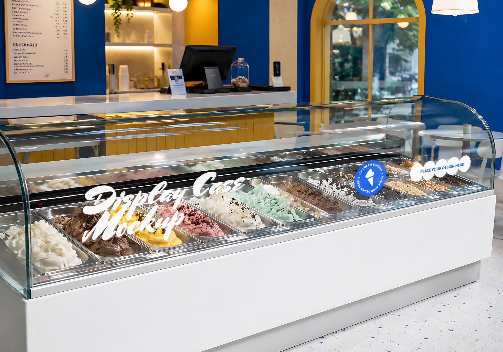 Premium Ice Cream & Bakery Branding Mockup Bundle – 15 Sweet PSD Scenes for Dessert Cafes, Food Pack