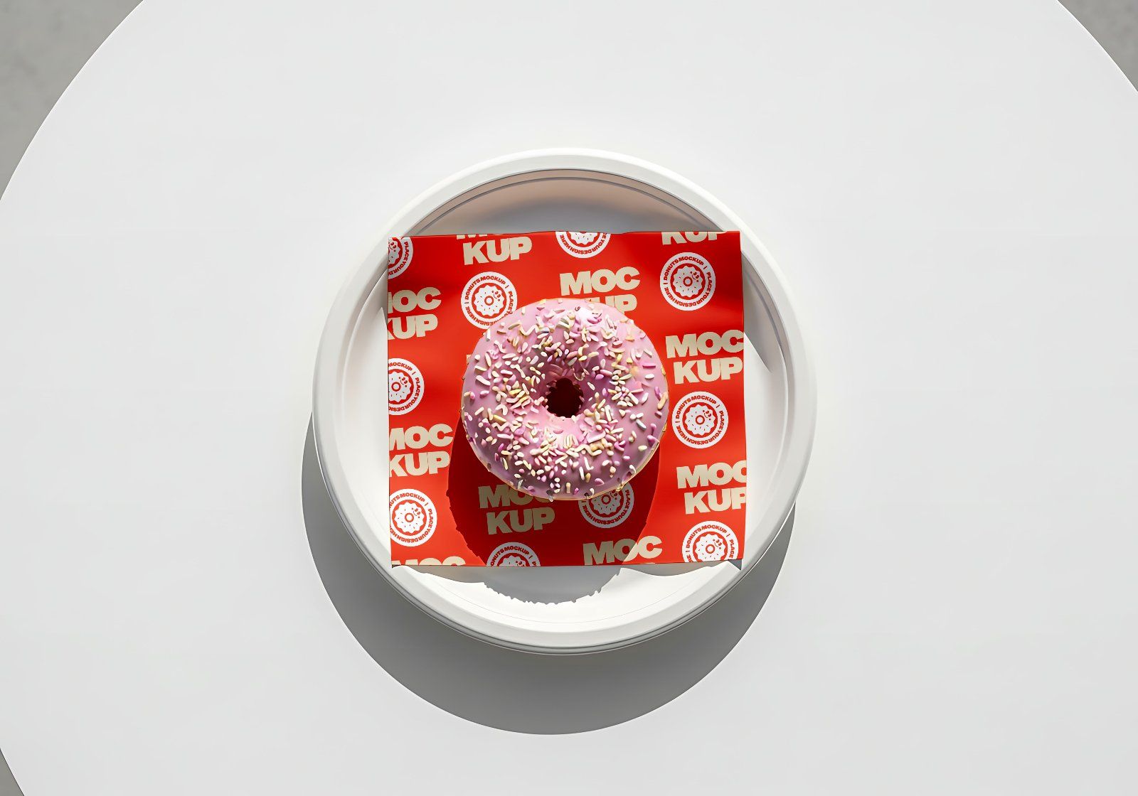 Premium Branding Orange Donut Store Mockup