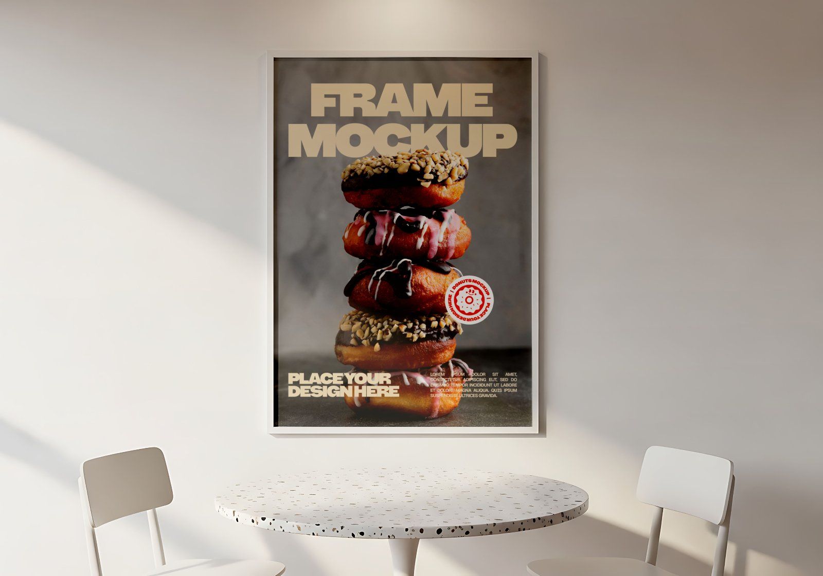 Premium Branding Orange Donut Store Mockup