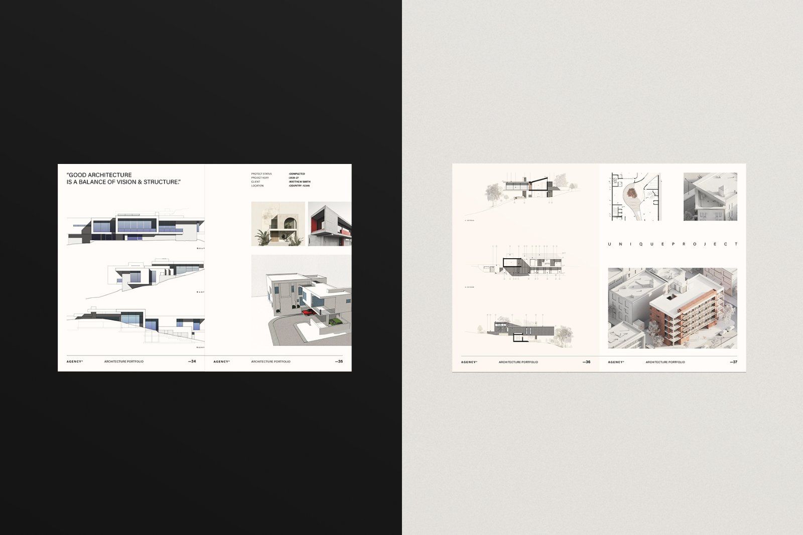 Architecture Sketch Design Portfolio Template