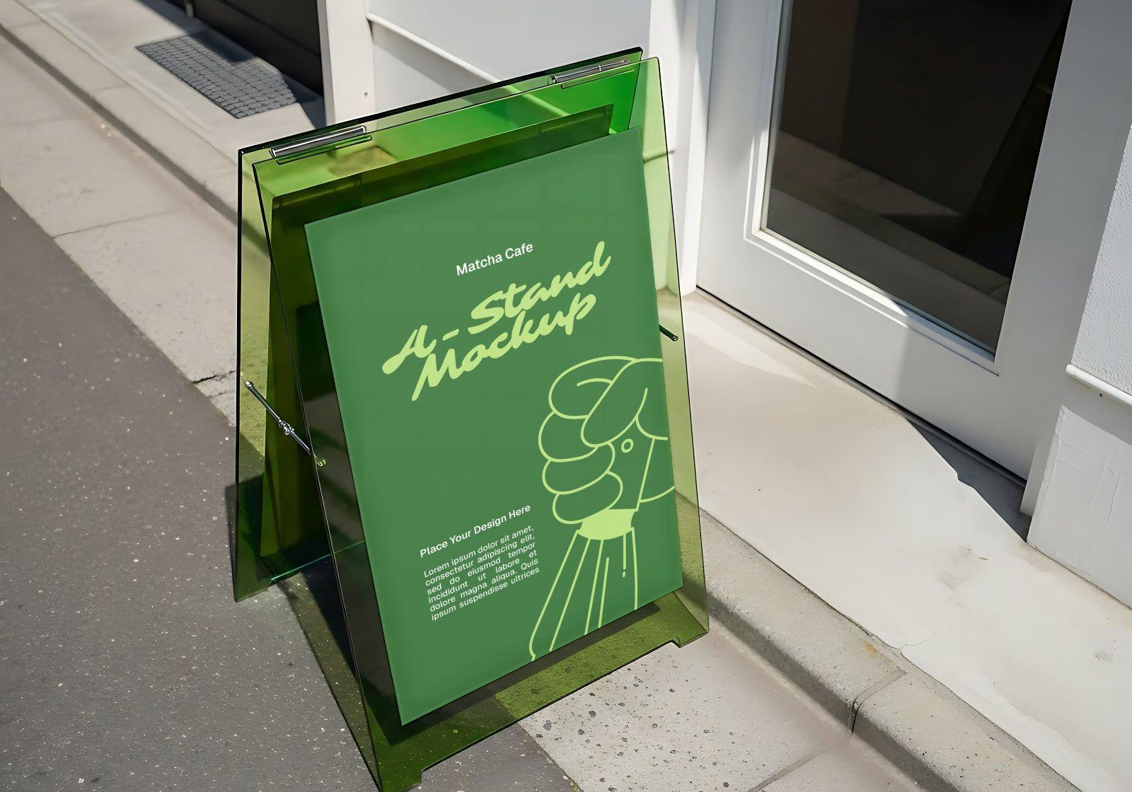 Matcha Cafe Mockup Bundle PSD – Cafe Branding & Packaging Presentation