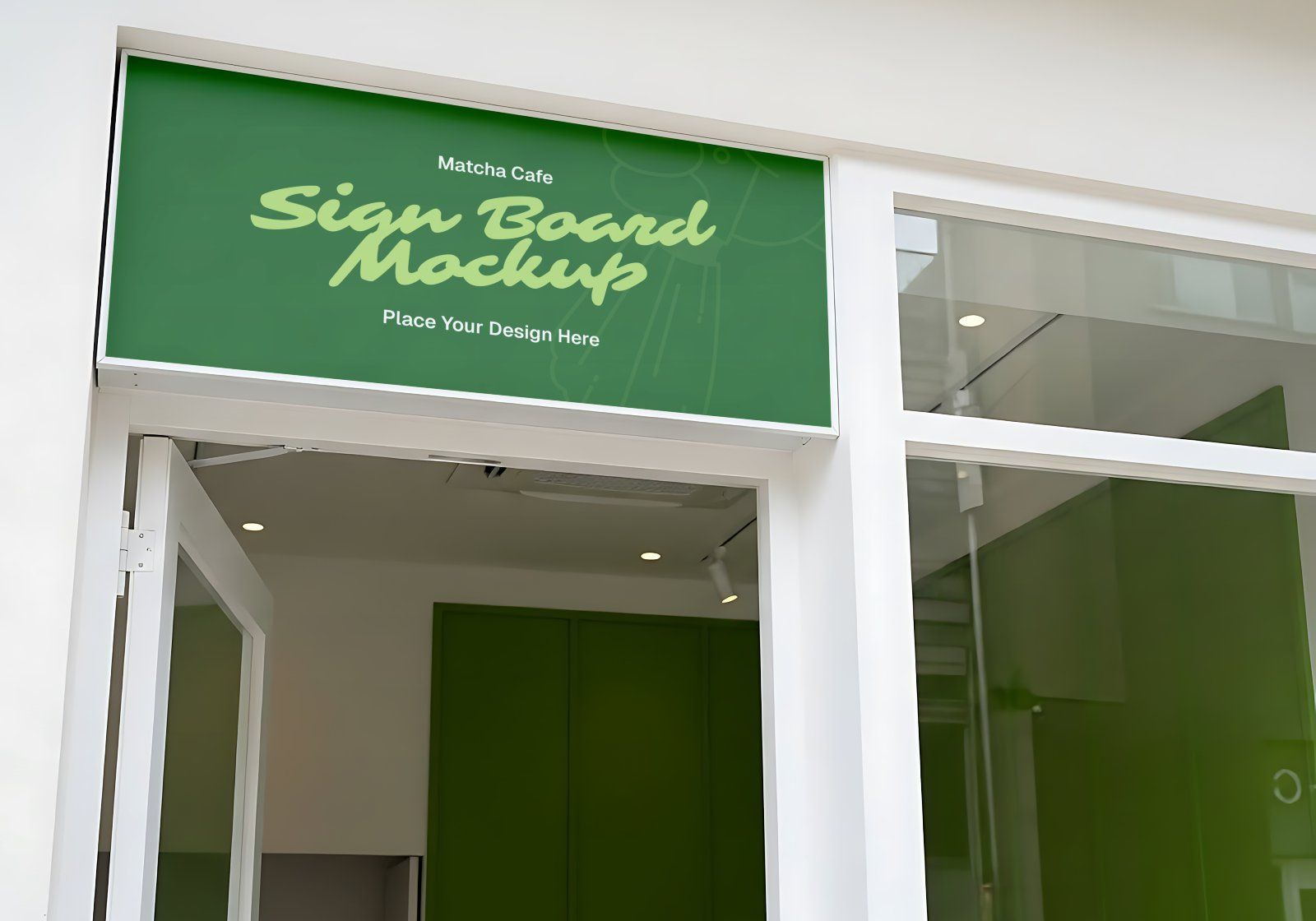 Matcha Cafe Mockup Bundle PSD – Cafe Branding & Packaging Presentation